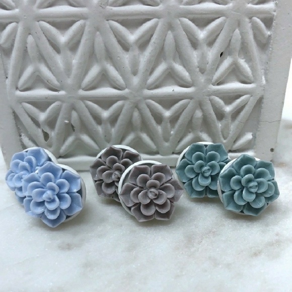 Succulent Earrings - Picture 2 of 4